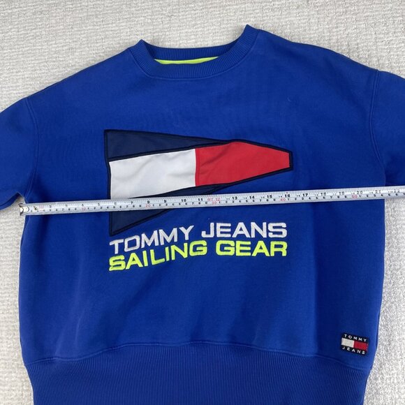 Tommy Jeans Sailing Gear Blue Sweatshirt Men XS 045/88 Retro Tommy - Picture 9 of 16